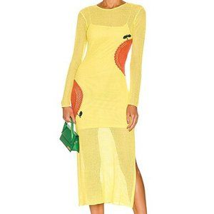 STAUD CITRUS TULIPANO FISHNET DRESS SZ SMALL